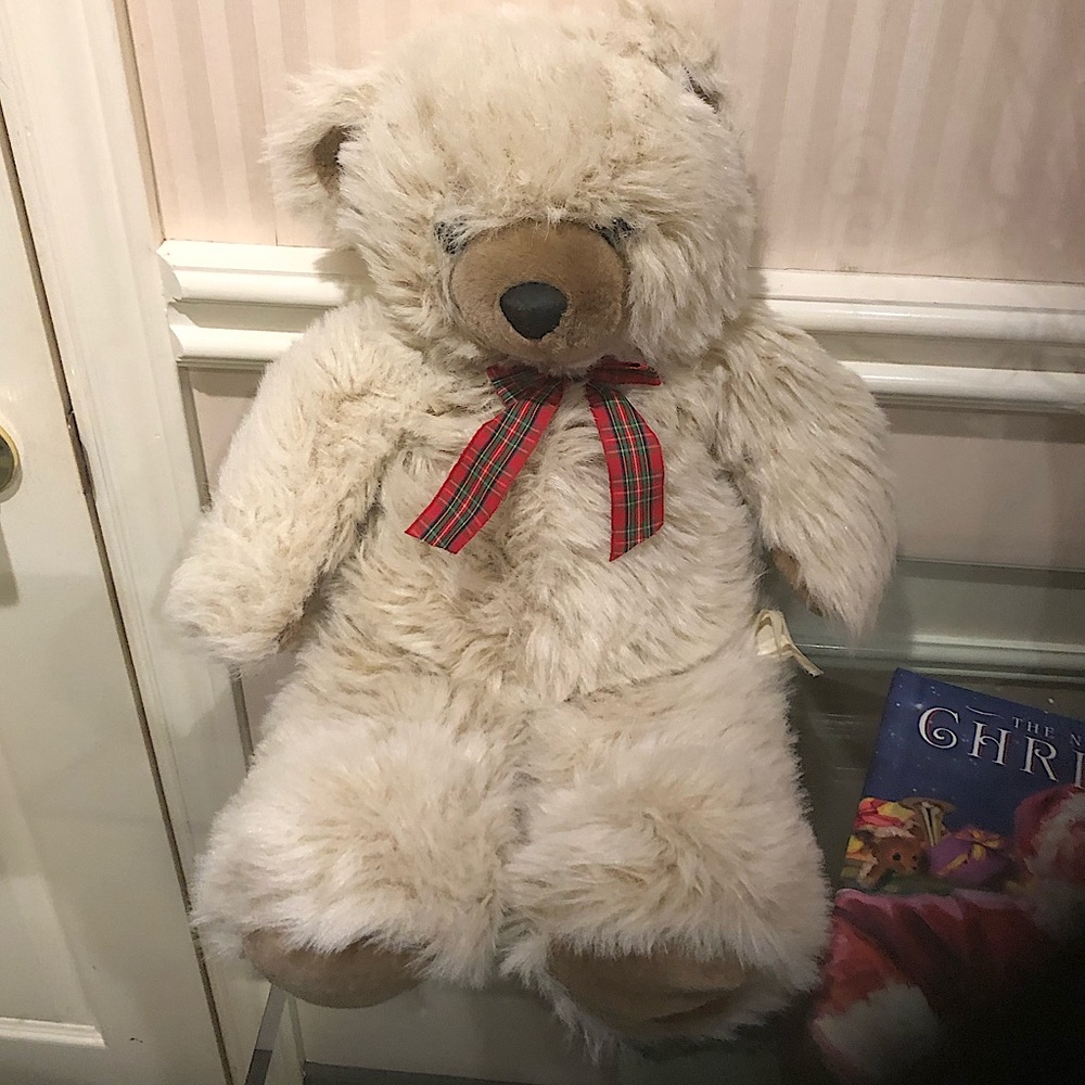 🛍️2 for $40🛍️🎄Vintage 20” plush Christmas bear